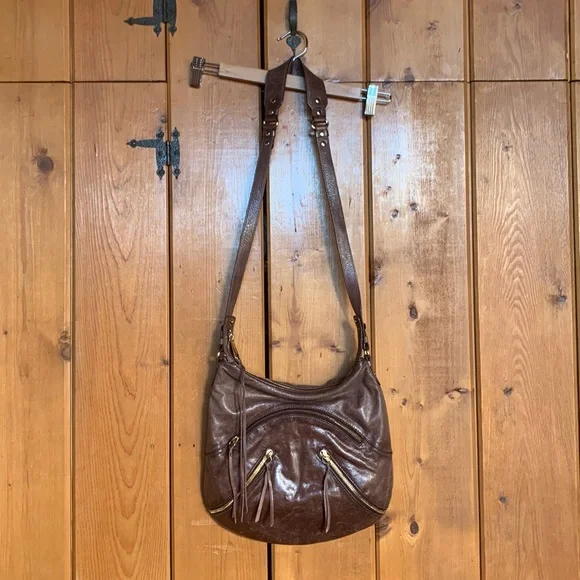 Botkier Distressed Chocolate Brown Leather Bag - Picture 1 of 10